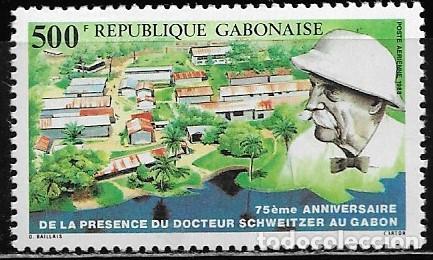 Sellos: GABON 1988, Ivert A-286 - DOCTOR SCHWEITZER. MNH.