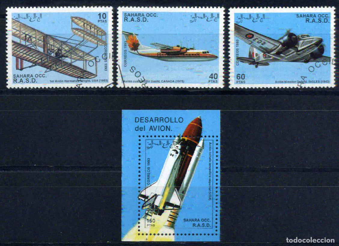 Sellos: RASD - Sahara Occ. 1993 Desarrollo del avi&oacute;n