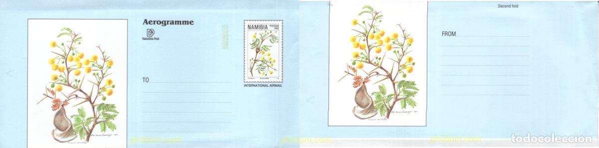 Sellos: 715887 MNH NAMIBIA 1995 AEROGRAMA - FLORES