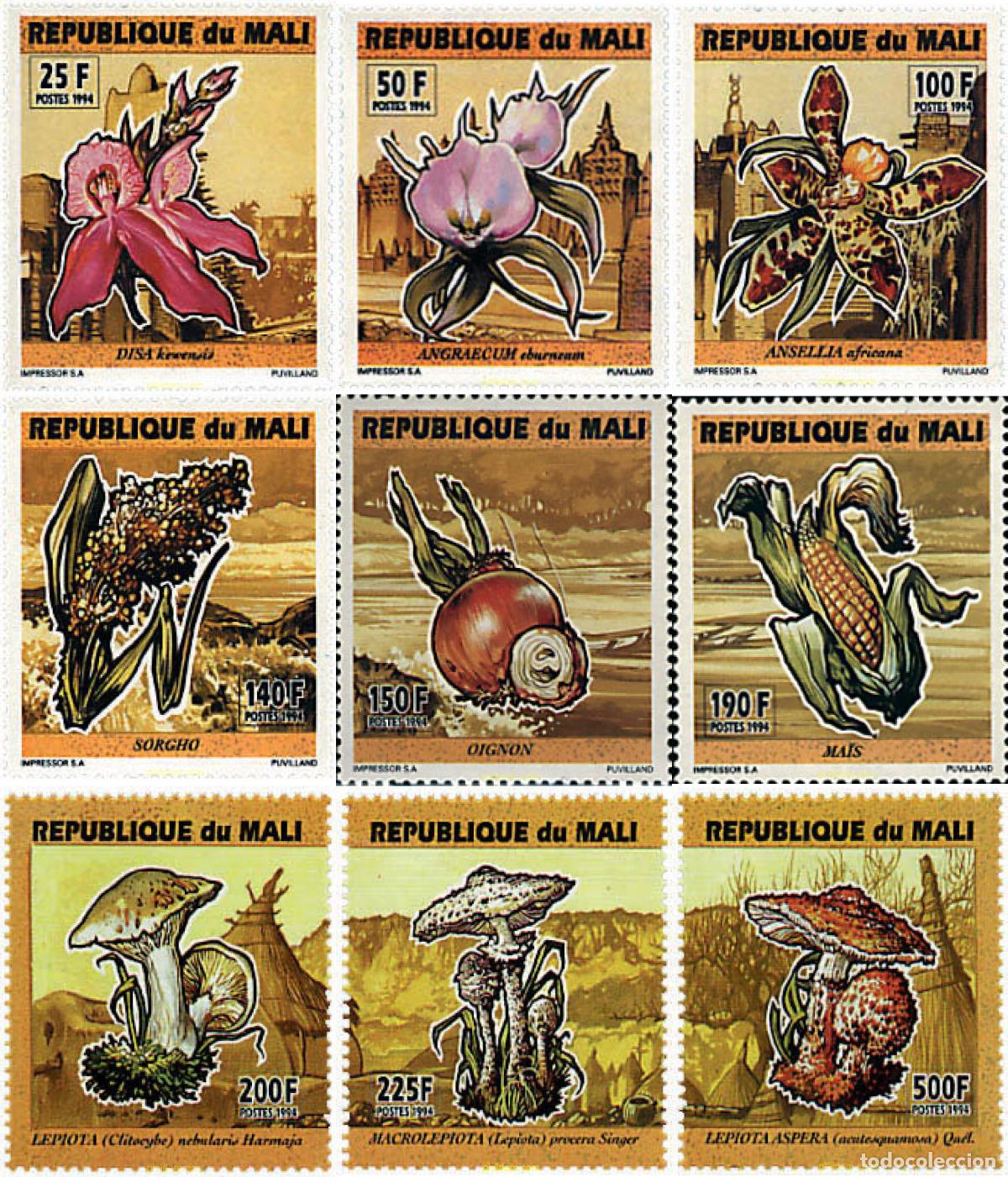 Sellos: 97882 MNH MALI 1994 FLORA - ORQUIDEAS, LEGUMBRES Y CHAMPI&Ntilde;ONES