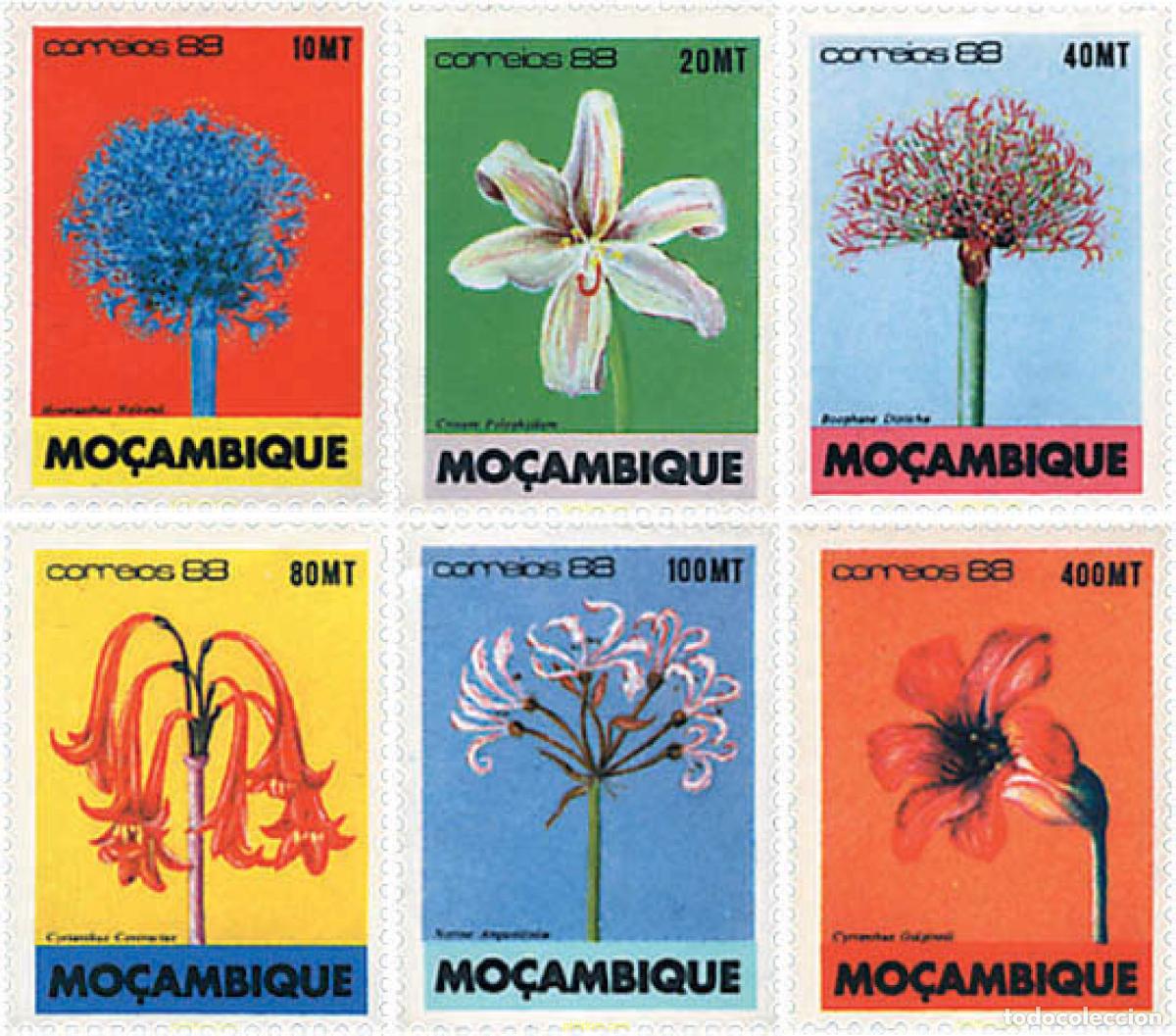 Sellos: 95106 MNH MOZAMBIQUE 1988 FLORES DE MOZAMBIQUE
