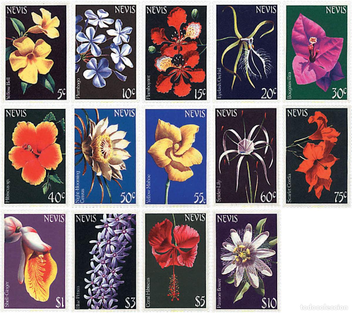 Sellos: 94645 MNH NEVIS 1984 FLORES TROPICALES