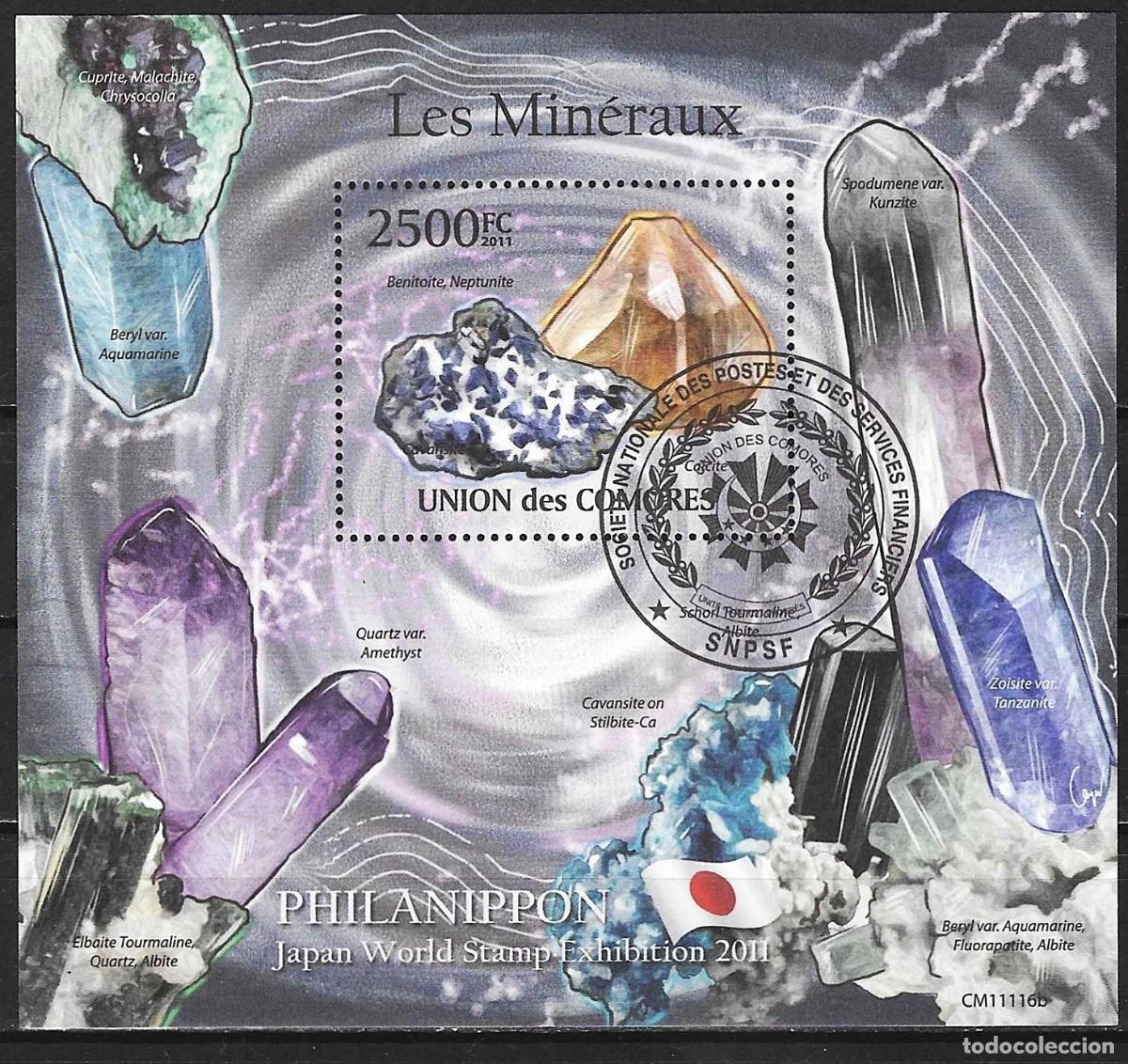 Sellos: Comoras 2011 - Mi BL 614 - YT BF 308 - Minerales