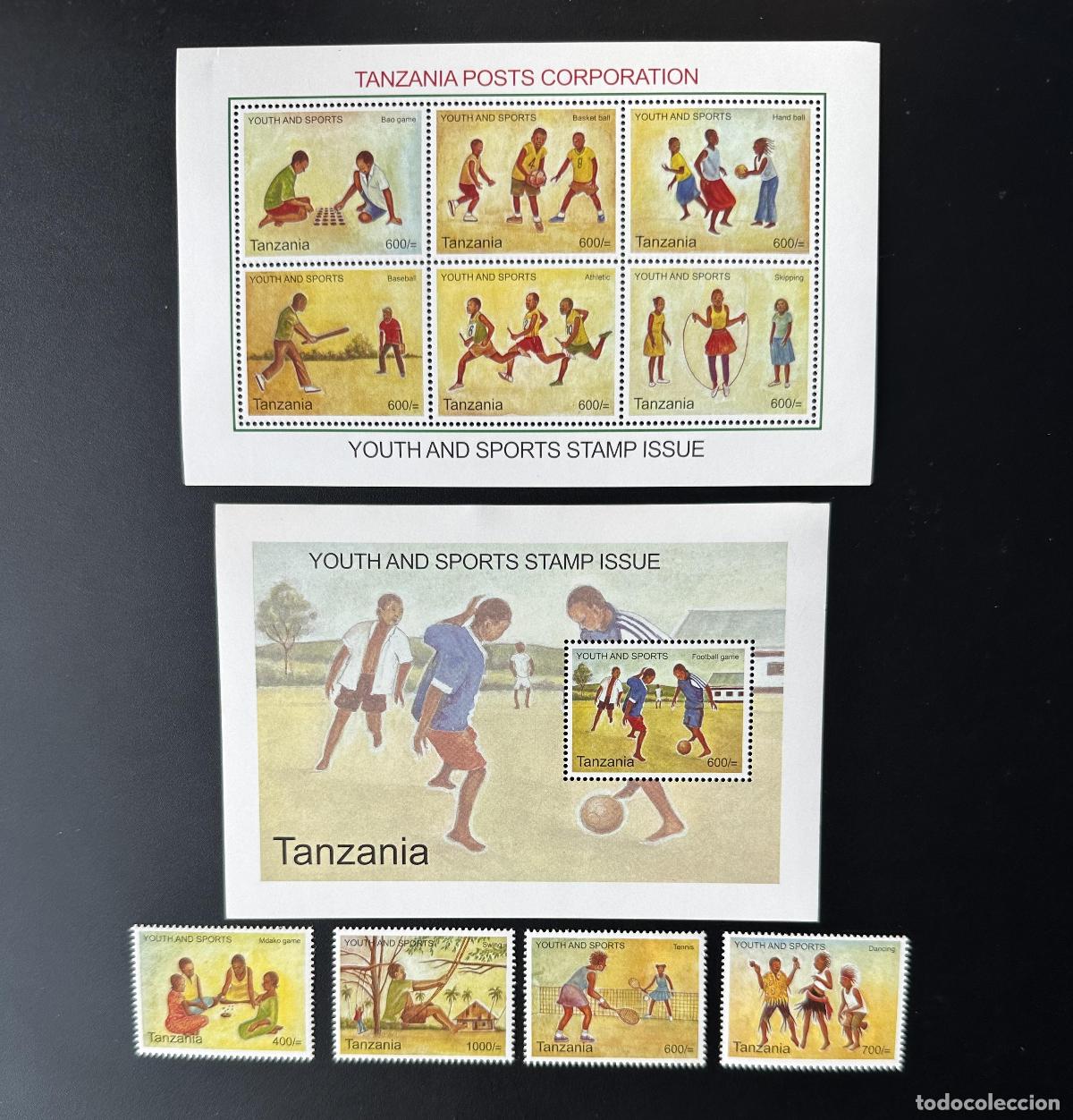 Sellos: Tanzania 2009 Mi. 4680-4659 Bl. 628 Juegos deportivos Deportes F&uacute;tbol juvenil