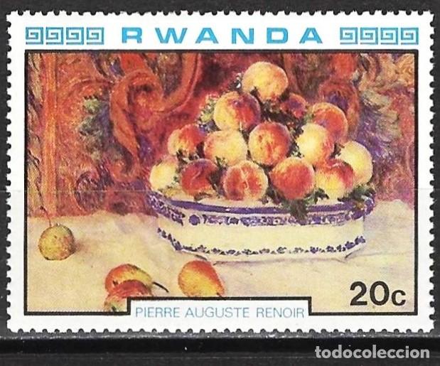 Sellos: Ruanda 1980 - Mi 1059 - YT 949 - Pintura de Auguste Renoir - MNH**