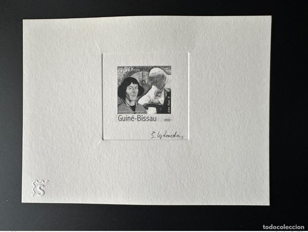 Sellos: Guinea Bissau 2003 Mi. 2431 Prueba de artista Cop&eacute;rnico Juan Pablo II NEGRO