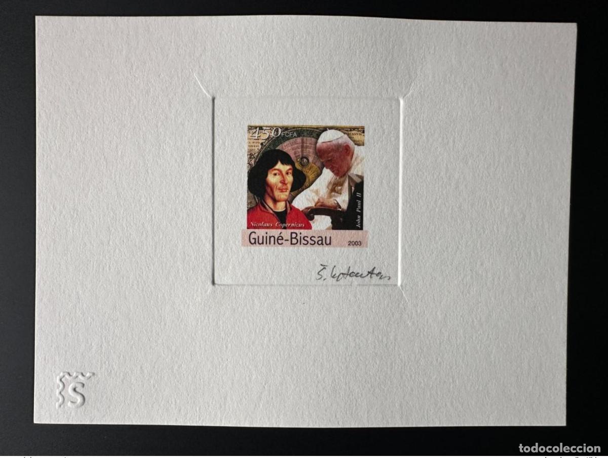 Sellos: Guinea Bissau 2003 Mi. 2431 Prueba art&iacute;stica Cop&eacute;rnico Jean Paul II COLOR
