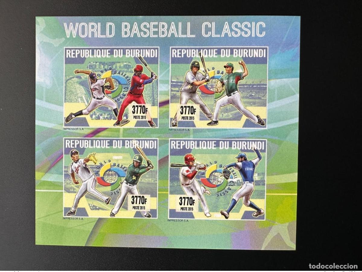 Sellos: Burundi 2015/2016 Mi. 3611 - 3614 ND IMPERF World Baseball Classic