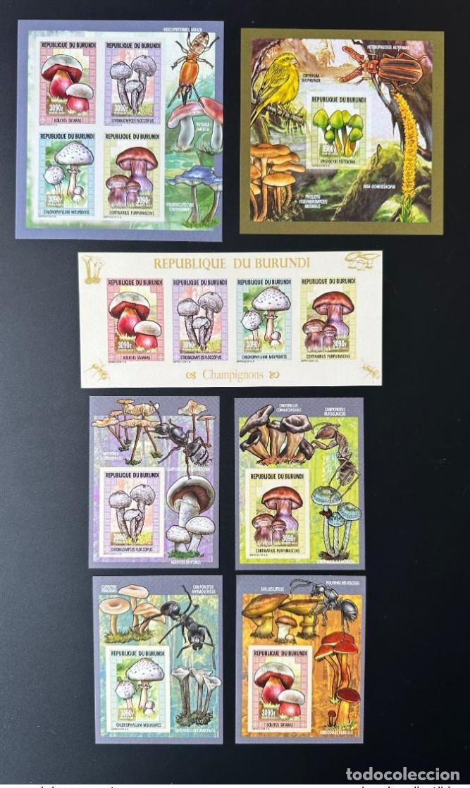 Sellos: Burundi 2014/2015 Mi. 3548 - 3552 Bl. 547 551 ND Hongos de insectos