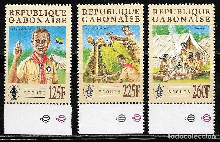 Sellos: GABON 1996, SERIE Mi. 1323/25 - SCOUTS. MNH.