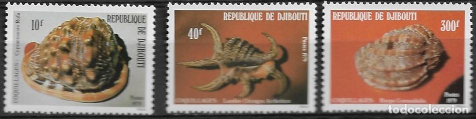 Sellos: DJIBOUTI 1979, Ivert 512/14 - CONCHAS MARINAS. MNH.