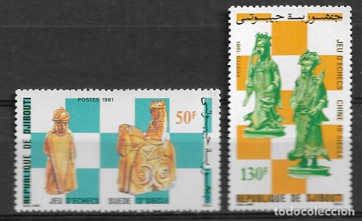 Sellos: DJIBOUTI 1981, Ivert 541/42 - AJEDREZ . MNH.