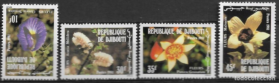 Sellos: DJIBOUTI 1981, Ivert 544/47 - FLORES. MNH.