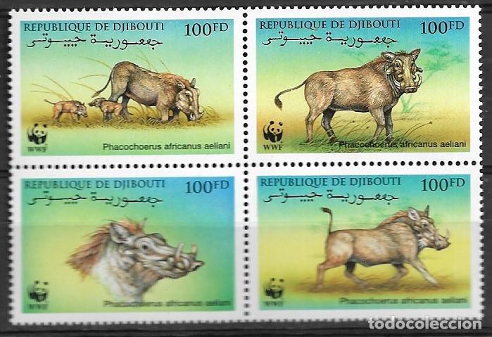 Sellos: DJIBOUTI 2000, Ivert 745/48 - FAUNA, JABAL&Iacute;. MNH.