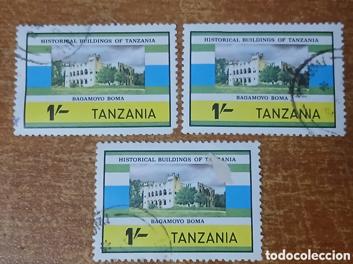 Sellos: 3 Sellos Tanzania Historial Buildings 1.983