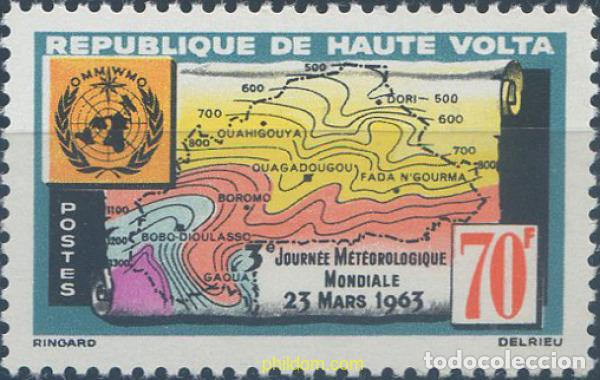 Sellos: 269488 MNH ALTO VOLTA 1963 DIA DE LA METEOROLOGIA MUNDIAL