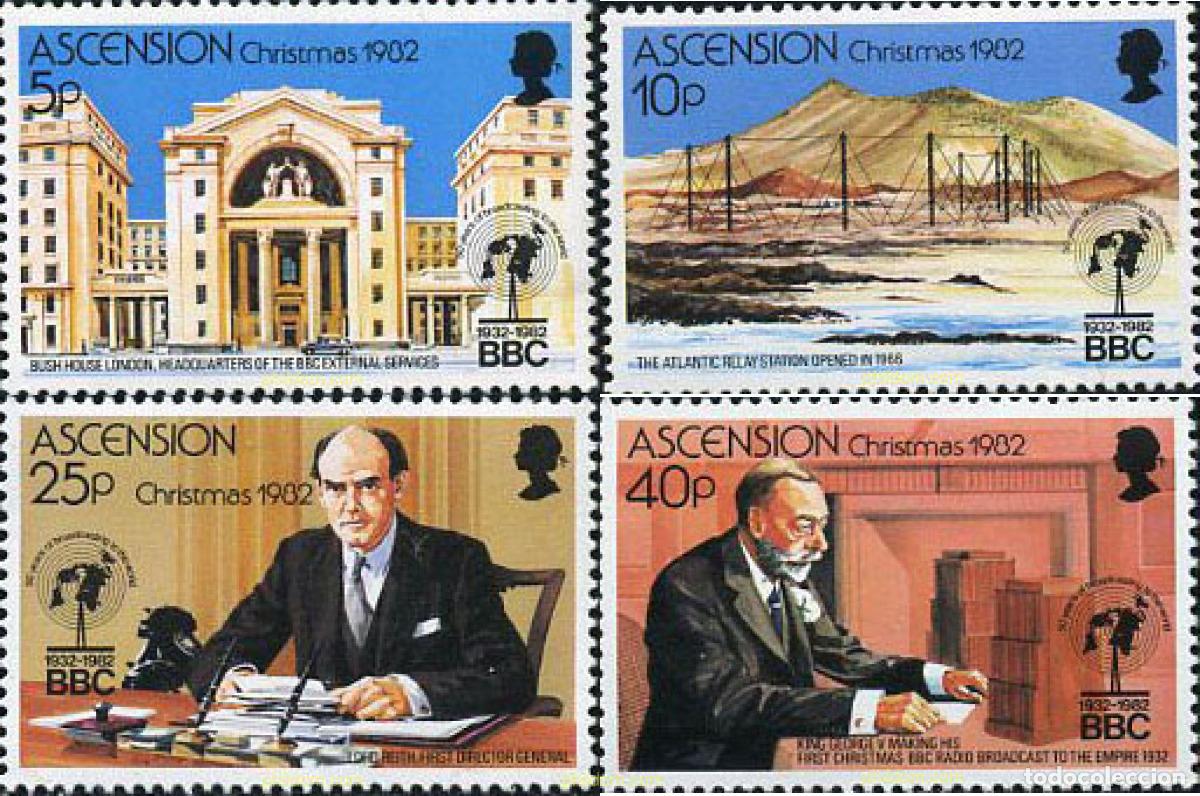 Sellos: 212101 MNH ASCENSION 1982 50 A&Ntilde;OS DE LAS EMISIONES PARA EL EXTERIOR DE LA BBC