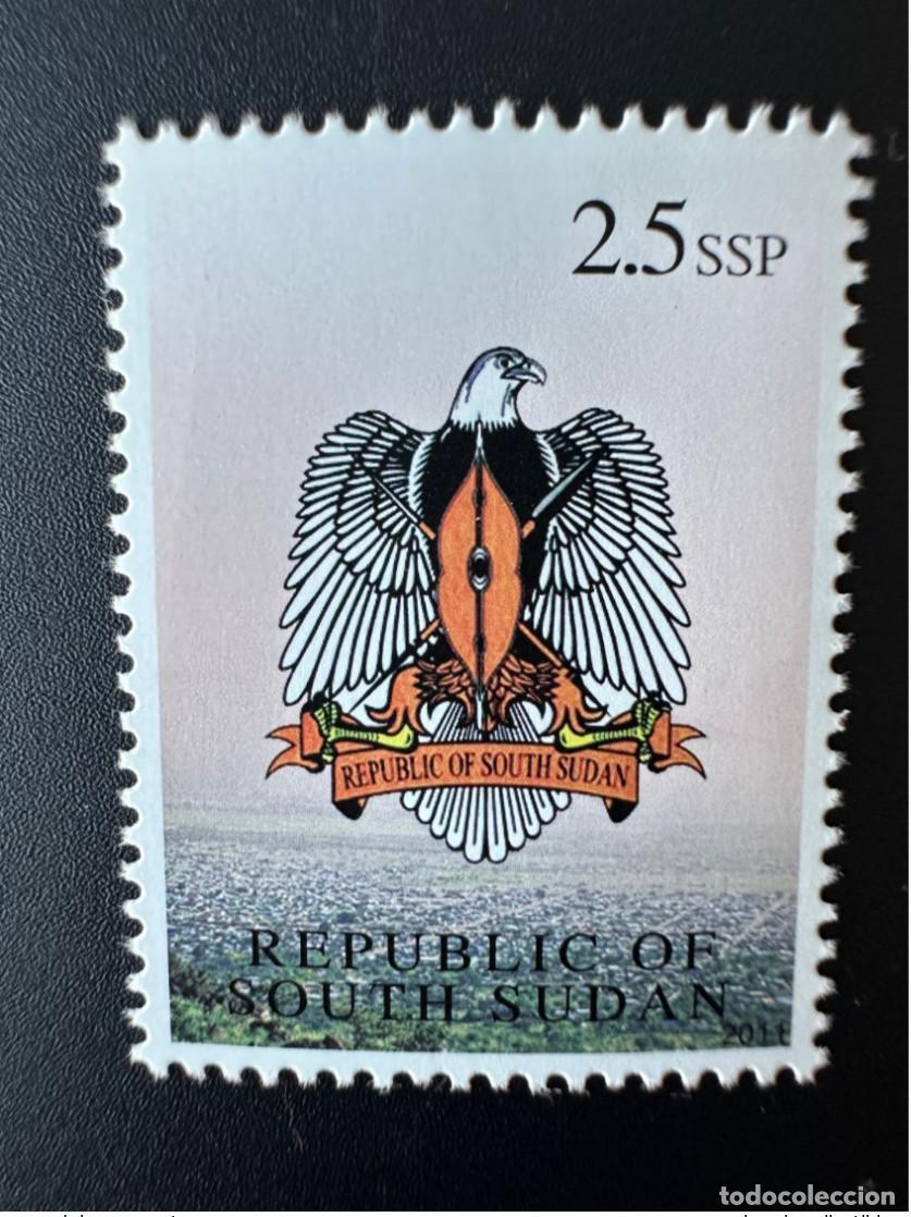 Sellos: Sud&aacute;n del Sur 2011 Mi. II Escudo de armas in&eacute;dito 2.5 SSP &Aacute;guila Aliso