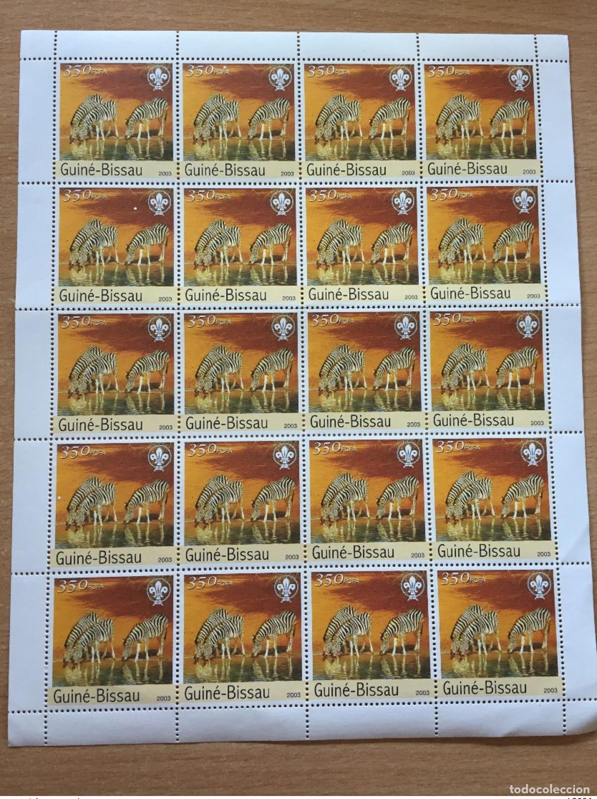 Sellos: Guinea-Bissau 2003 Mi. 2841 Fauna en l&aacute;minas Cebras local Franquizaci&oacute;n &iexcl;RARO!