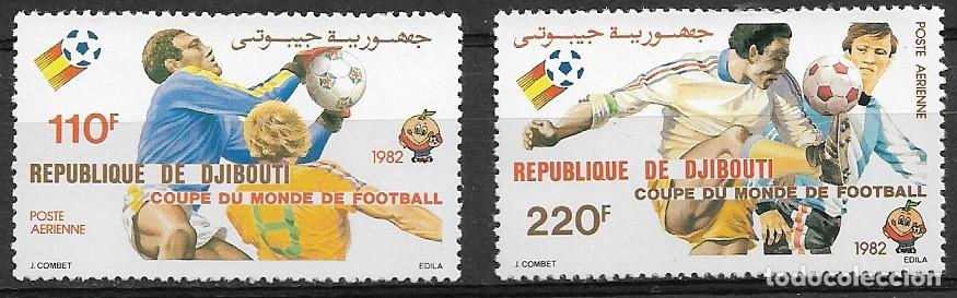 Sellos: DJIBOUTI 1982, Ivert A-159/60 - CAMPEONATO MUNDIAL DE F&Uacute;TBOL ESPA&Ntilde;A 82. MNH.