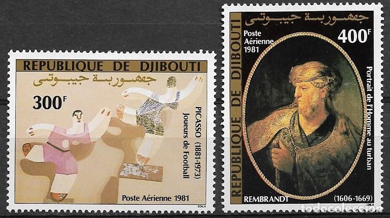 Sellos: DJIBOUTI 1981, Ivert A-153/54 - PINTURAS - PICASSO Y REMBRANDT. MNH.