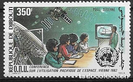 Sellos: DJIBOUTI 1982, Ivert A-171 - CONFERENCIA NACIONES UNIDAS, SAT&Eacute;LITES ESPACIO. MNH.