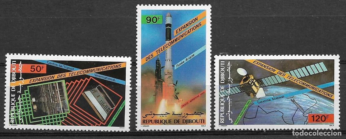 Sellos: DJIBOUTI 1985, Ivert A-219/21 - TELECOMUNICACIONES. MNH.