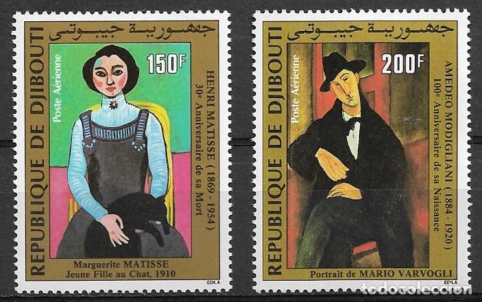 Sellos: DJIBOUTI 1984, Ivert A-202/03 - PINTURAS. MNH.