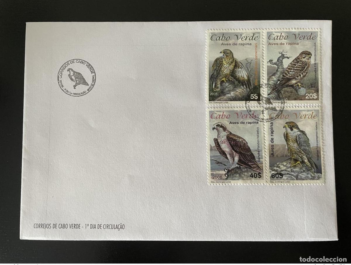 Sellos: Cabo Verde 2008 Mi. 934 - 937 FDC Aves de Rapina rapaces