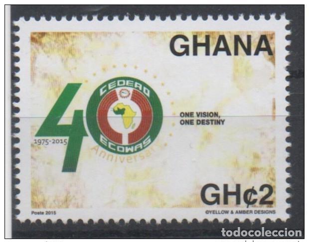 Sellos: Ghana 2015 Emisi&oacute;n conjunta CEDEAO 40 a&ntilde;os
