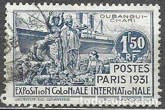 Briefmarken: SELLO USADO DE OUBANGUI CHARI 1931, YT 87