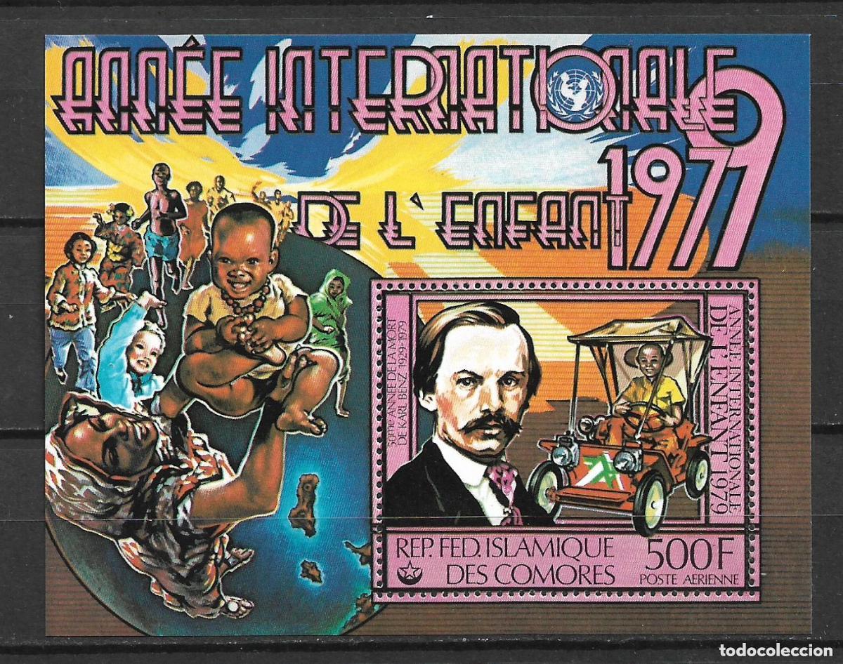 Sellos: comores 1979 michel bloque 217 a&ntilde;o internacional del ni&ntilde;o ** mnh - 31/12