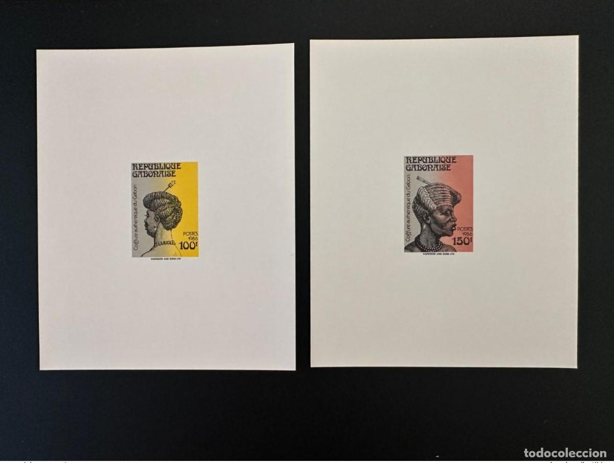 Sellos: Gab&oacute;n 1986 Mi. A-B 978 Peluquer&iacute;a a prueba de lujo peinados aut&eacute;nticos Frisuren.