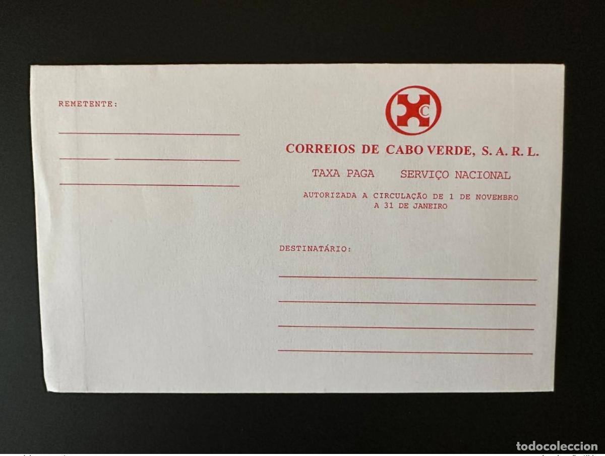 Sellos: C&oacute;digo postal de Cabo Verde: Taxa Paga Servi&ccedil;o Nacional prepago formato peque&ntilde;o