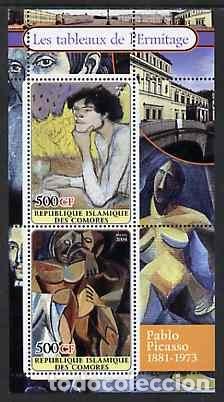 Sellos: COMORES 2004 SHEET MNH PICASSO HERMITAGE MUSEUM MUSEE MUSEO ART PAINTINGS ARTE PINTURAS