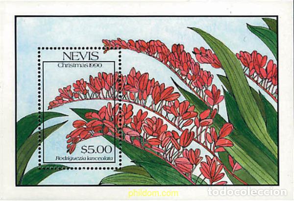 Sellos: 94596 MNH NEVIS 1990 NAVIDAD. ORQUIDEAS