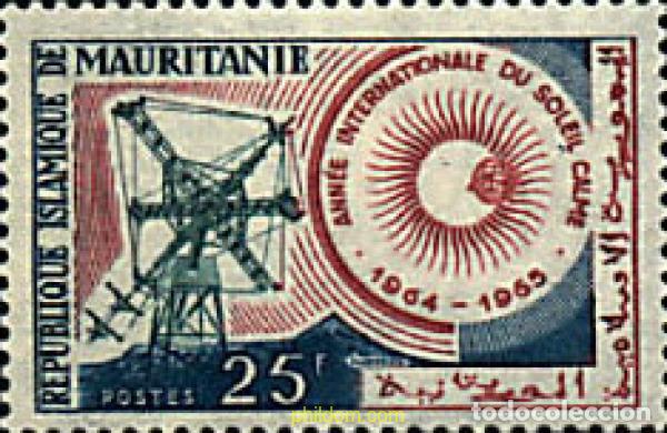 Sellos: 160795 MNH MAURITANIA 1964 A&Ntilde;O INTERNACIONAL DEL SOL EN CALMA