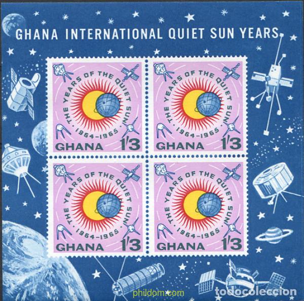 Sellos: 212512 MNH GHANA 1964 A&Ntilde;O INTERNACIONAL DEL SOL EN CALMA
