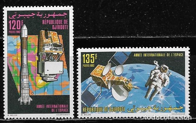 Briefmarken: DJIBOUTI 1992, Ivert 696/97 - A&Ntilde;O INTERNACIONAL DEL ESPACIO. MNH.