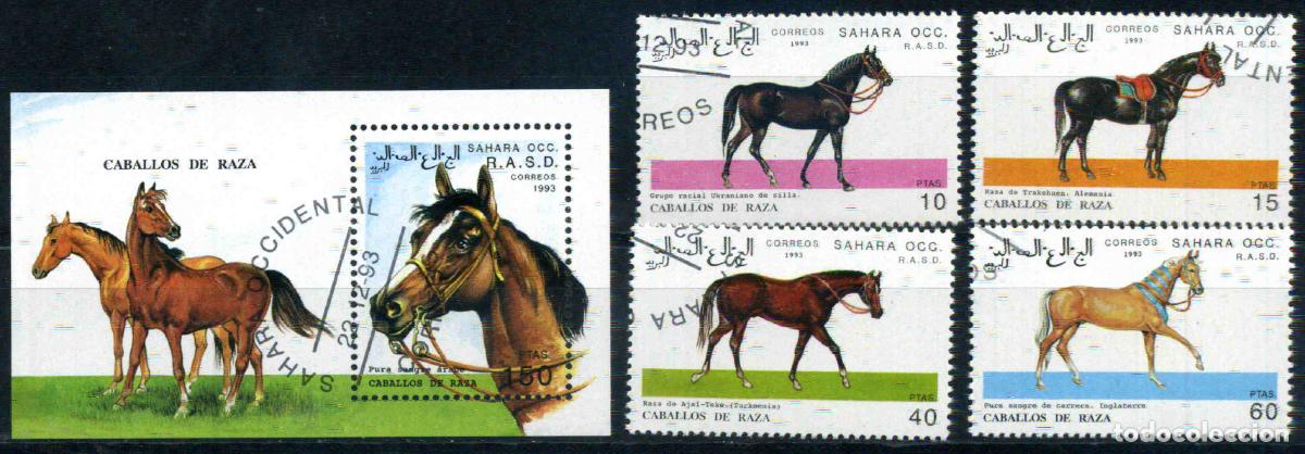 Sellos: RASD - Sahara Occ. 1993 Caballos de raza