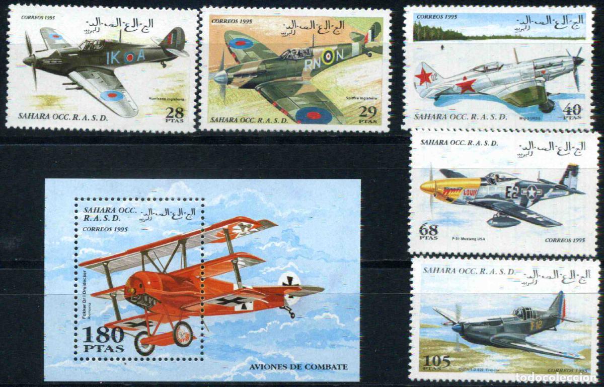 Sellos: RASD - Sahara Occ. 1995 Aviones de combate