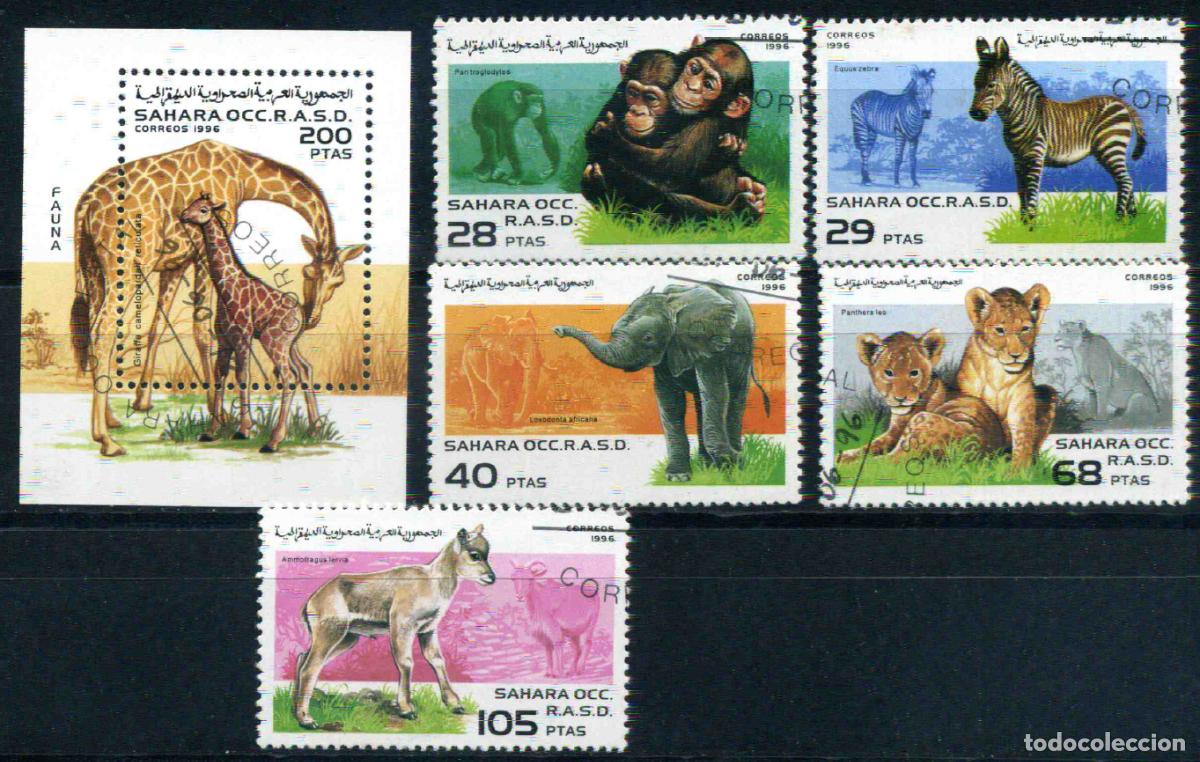 Sellos: RASD - Sahara Occ. 1996 Fauna africana
