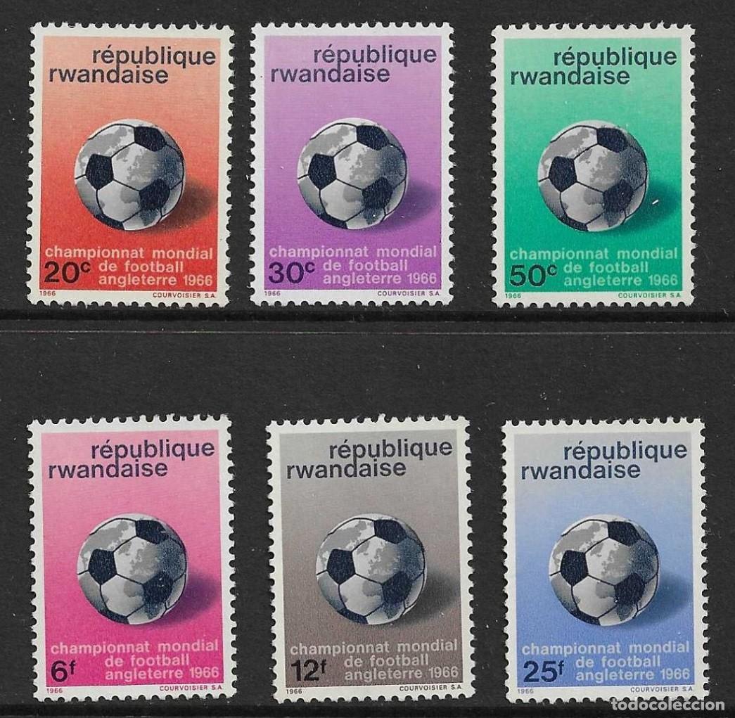 Sellos: RWANDA 1966 SERIE 6 STAMPS MUNDIAL DE INGLATERRA ENGLAND WORLD CUP FUTBOL FOOTBALL SPORTS DEPORTES