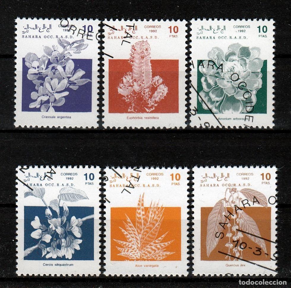 Sellos: SAHARA RASD 1992 SERIE 6 STAMPS USED MNH PLANTAS PLANTES PLANTS FLORES FLOWERS FLEURS FIORI BLUMEN