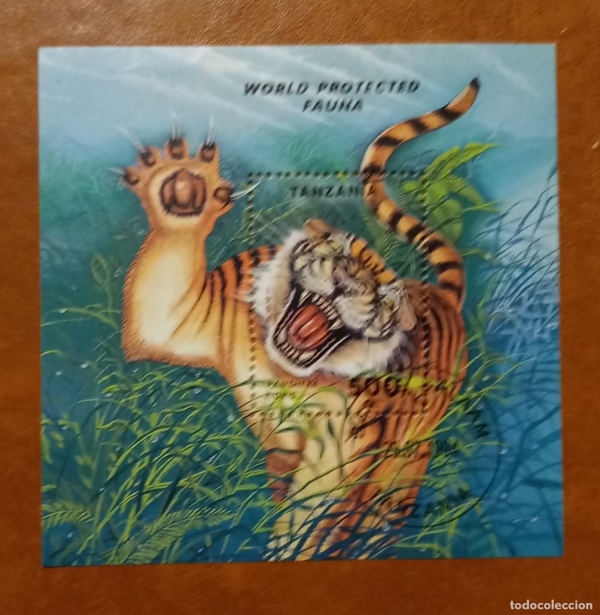 Sellos: Tanz&acirc;nia 1994 Fauna Protegida - Tigres