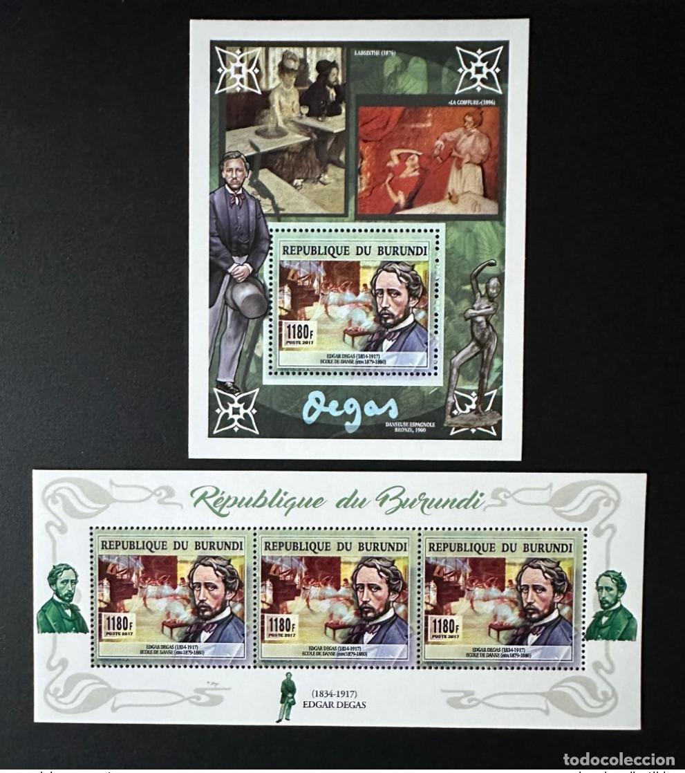 Sellos: Burundi 2017 Mi.? Edgard Degas Arte Escuela de Pintura Danza baile