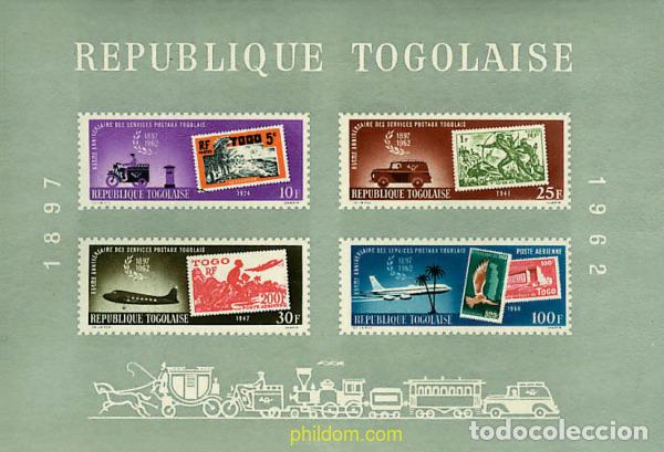 Sellos: 59176 MNH TOGO 1963 65 ANIVERSARIO DE LOS SERVICIOS POSTALES