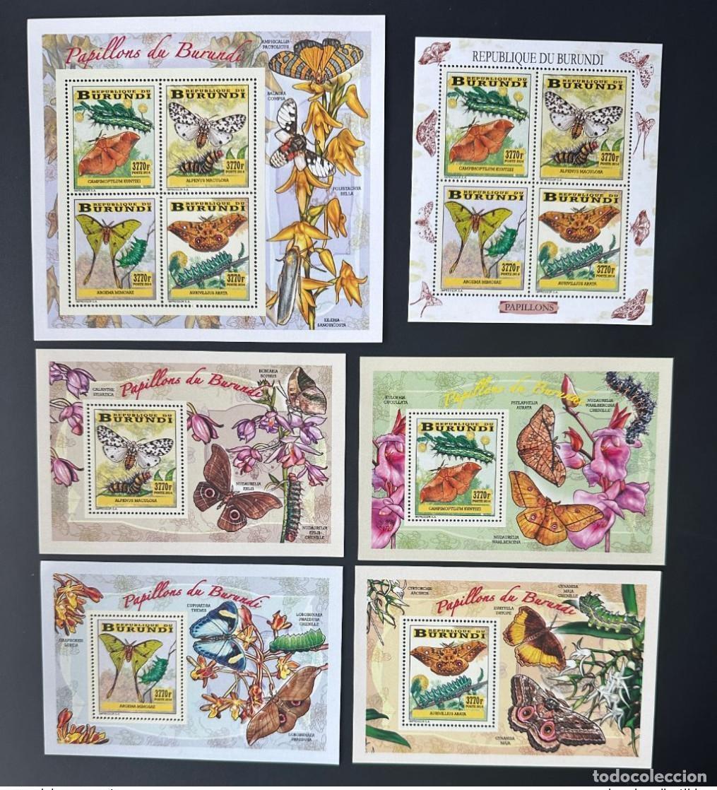 Sellos: Burundi 2014 Mi. 3365 - 3368 Bl. 415 418 Mariposas Fauna