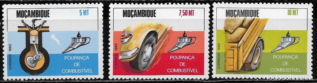 Sellos: MOZAMBIQUE 1982, SERIE Ivert 858/61 - ENERG&Iacute;A DEL COMBUSTIBLE. MNH.