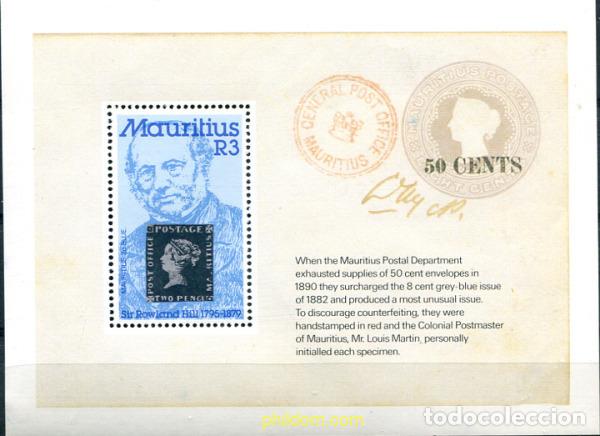 Sellos: 162678 MNH MAURICIO 1979 100 ANIVERSARIO DE LA MUERTE DE SIR ROWLAND HILL